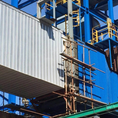 Электрогидравлическая дверца отсекателя дымовых газов